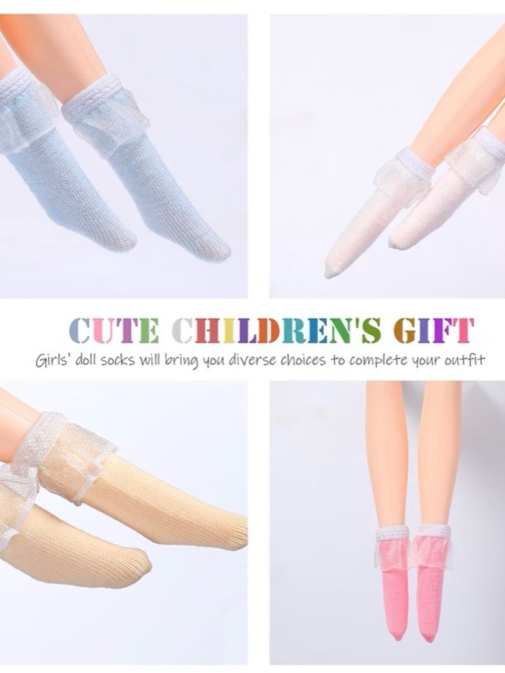 Sheer Ruffle-Trim Doll Socks Pick (1) Pair - Picture 5 of 10